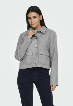 ANGESETZTE SCHULTER - Chaqueta fina - light grey melange