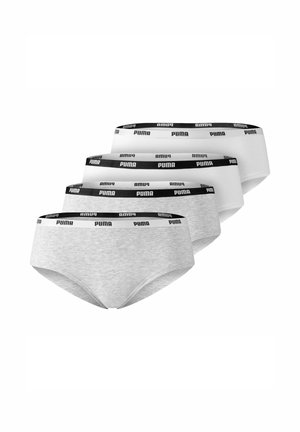 SOFT BUND LOGO 4ER PACK - Briefs - weiß/grau melange