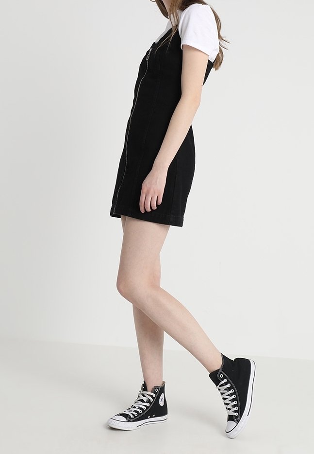 topshop black denim dress TOPSHOP Black Denim Dress Circular Clothing Co