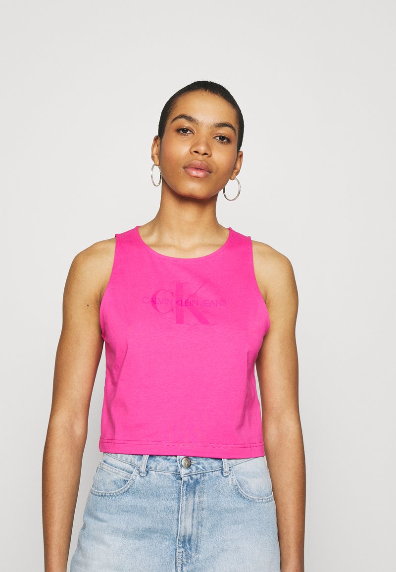 Calvin Klein Jeans TONAL MONOGRAM TANK Top party pink/pink Zalando.at