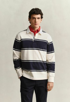 GANT, STRIPED RUGGER - Poloshirt - evening blue