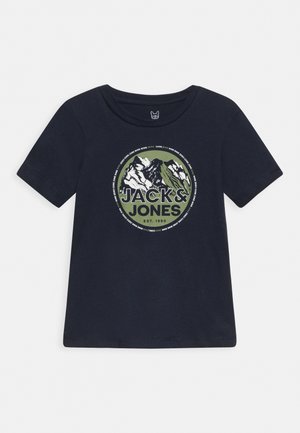 JCOBOOSTER TEE CREW NECK - Print T-shirt - navy blazer