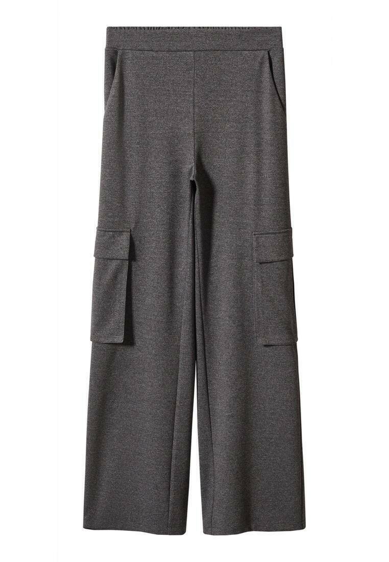 Mango Cargobroek donkergrijs gemêleerd Mango Cargobroek donkergrijs gemêleerd