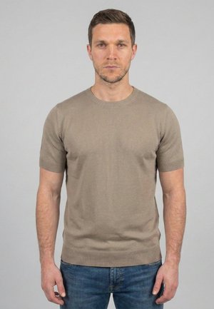 Dalle Piane Cashmere SHORT SLEEVE  - T-shirt basic - taupe