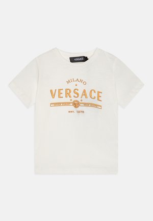 Versace MILANO YOUR ROOTS PRINT UNISEX - T-shirts med print - white/gold