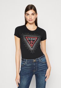 Guess STAR TRIANGLE  - T-shirts print - jet black