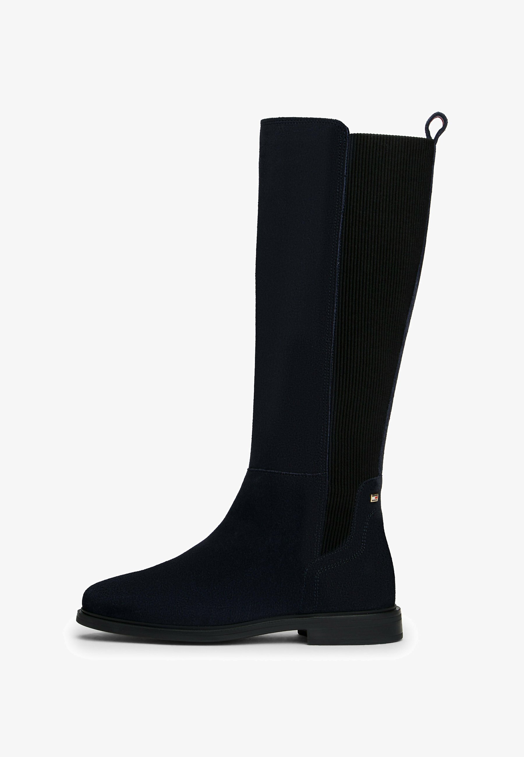 Suede Tommy Hilfiger Stiefel Blau Tommy Hilfiger FLAG LONG