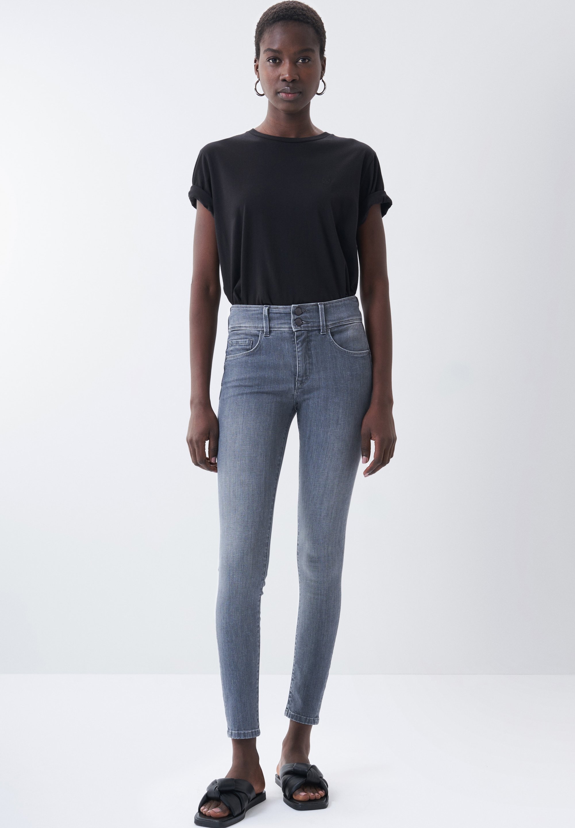 Salsa SECRET PUSH - Vaqueros pitillo - grey/gris - Zalando.es