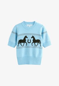 Non selezionato, light blue horse