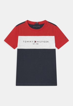 ESSENTIAL COLORBLOCK - T-shirt z nadrukiem - twilight navy