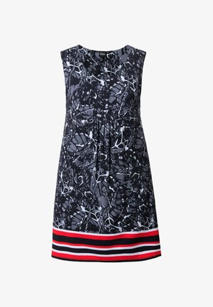 Ulla Popken, BORDER PRINT SLEEVELESS A-LINE SWING - Jerseykleid - grey