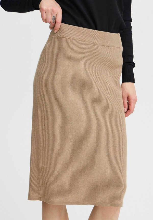BYMMMORLA - Pencil skirt - sepia tint melange4