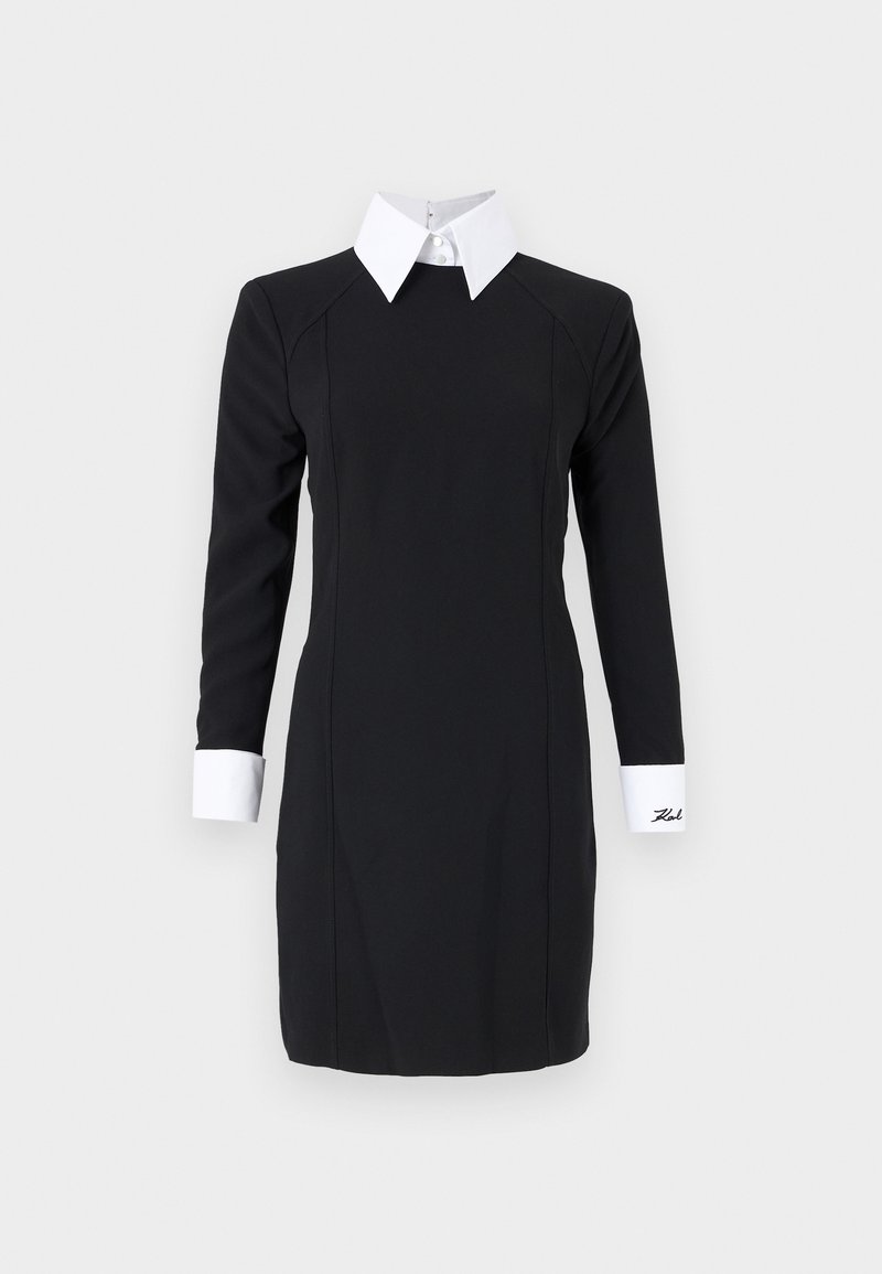 KARL LAGERFELD WHITE COLLAR DRESS - Shirt dress - black - Zalando.ie KARL LAGERFELD WHITE COLLAR DRESS - Shirt dress - black - Zalando.ie