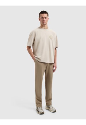 REGULAR FIT SMART PANTS - Broek - taupe