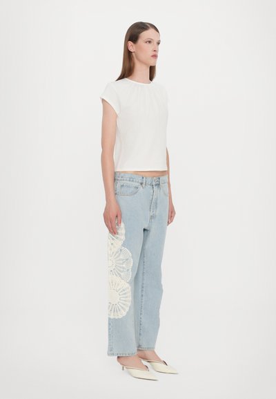 FRAME THE GATHERED TEE - T-shirt basique - white