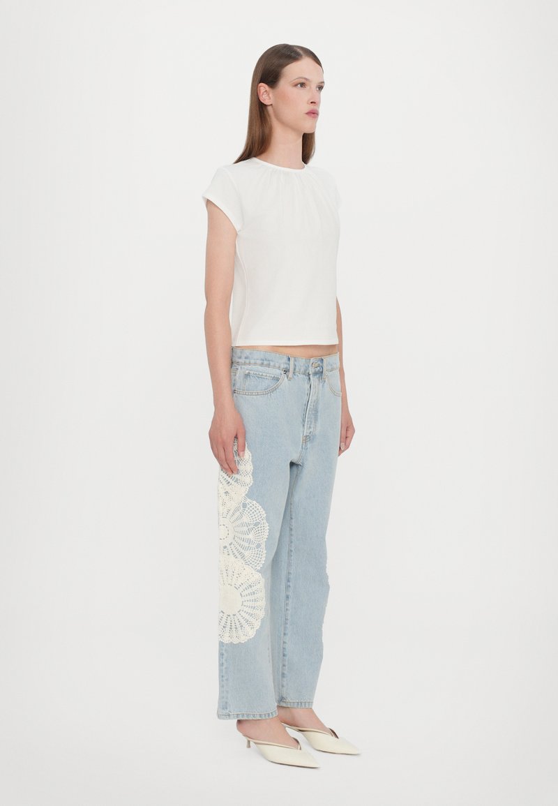 FRAME THE GATHERED TEE - T-Shirt basic - white