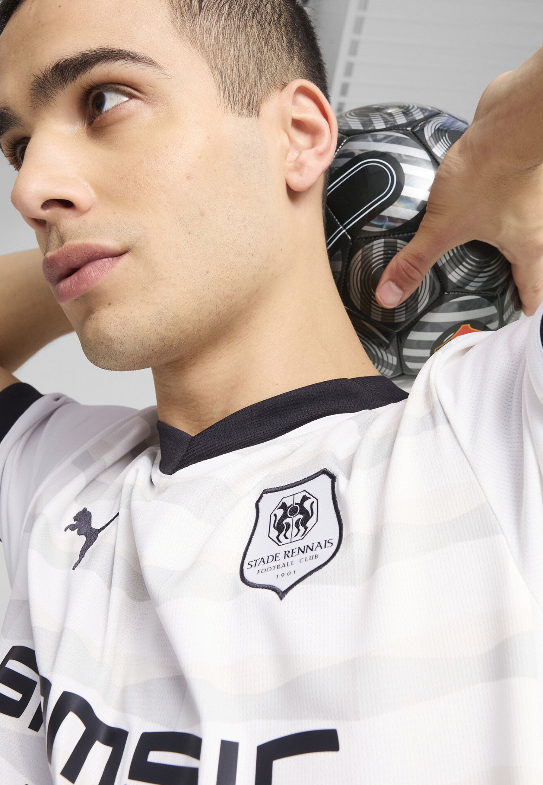 Puma STADE RENNES FC AWAY REPLICA - Football jersey - white black