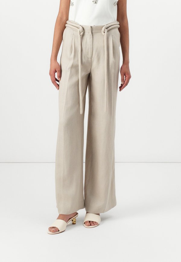 NATULI - Trousers - oyster gray