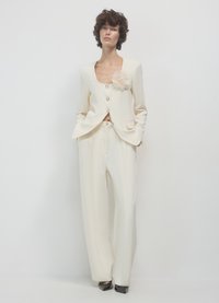Calliope CREPE - Stoffhose - bianco latte