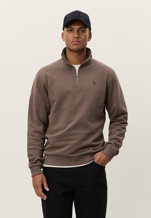 CORE CONTRAST HALF ZIP - Sweatshirt - mountain grey brown