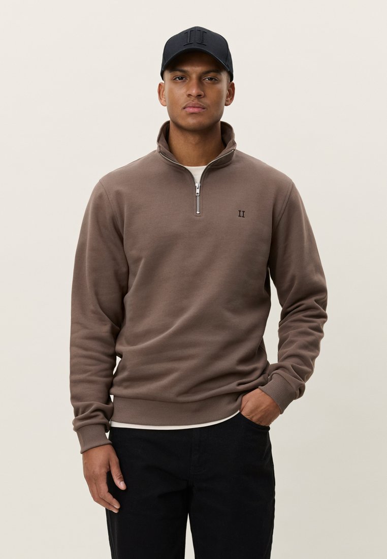 Les Deux CORE CONTRAST HALF ZIP - Φούτερ - mountain grey brown