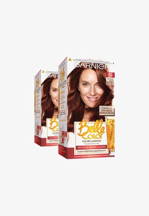 Garnier GARNIER TINTA CAPELLI BELLE COLOR, COLORE LUMINOSO E RIFLESSI NATURALI, COPRE IL 100% DEI CAPELLI BIANCHI - 2 PACK - Tinte capelli - mogano scuro naturale