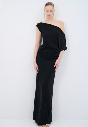 DRAPED - Maxi-jurk - black