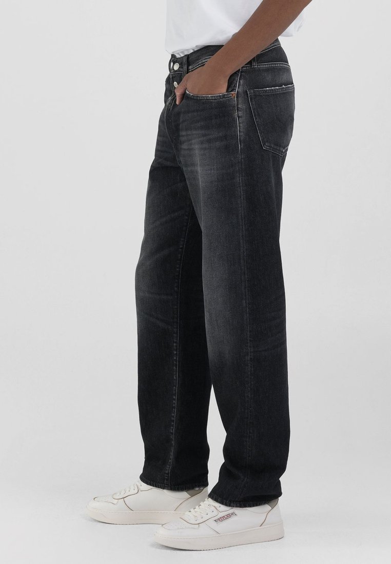 Replay 9ZERO1 STRAIGHT - Jeans Straight Leg - black delavè/black