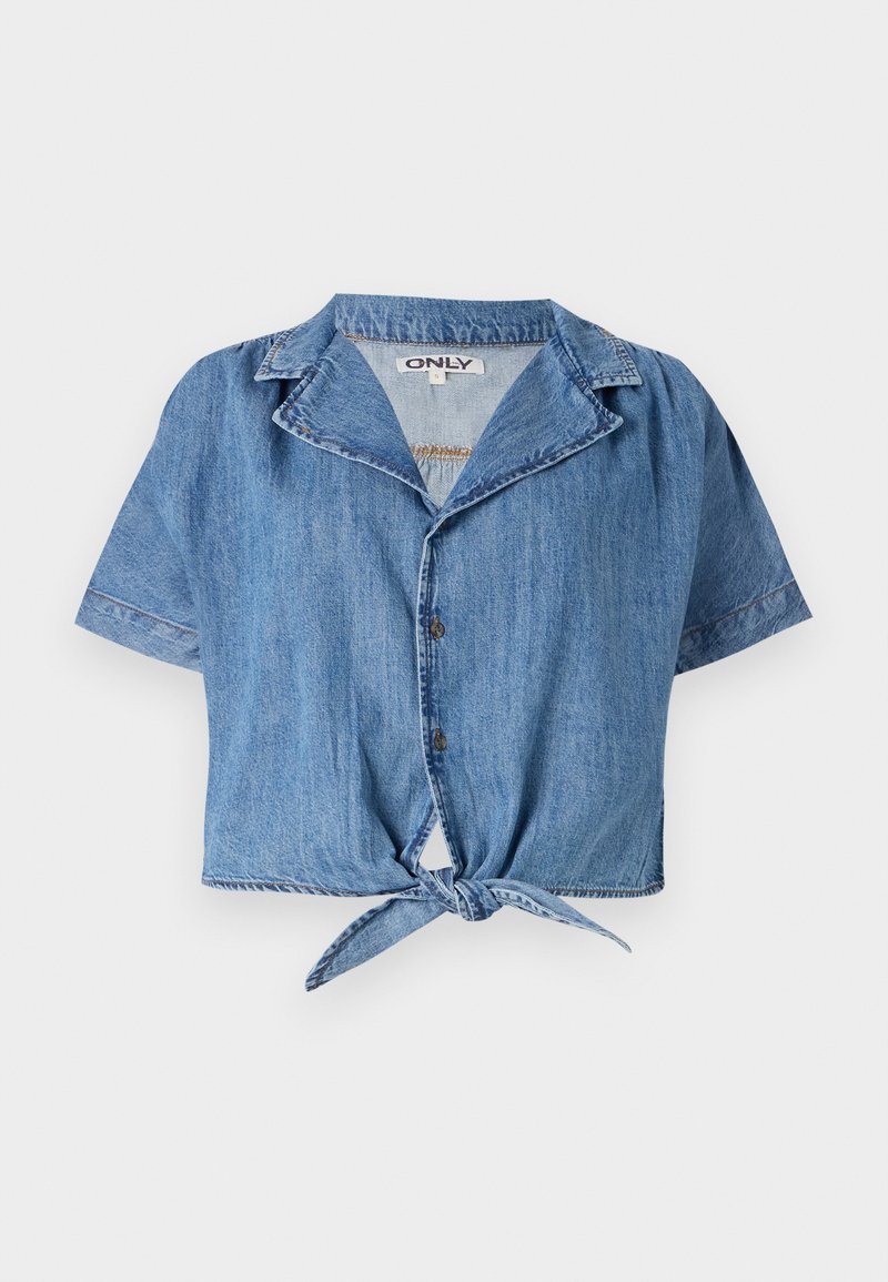 Only Overhemdblouse blauw denim/bluedenim