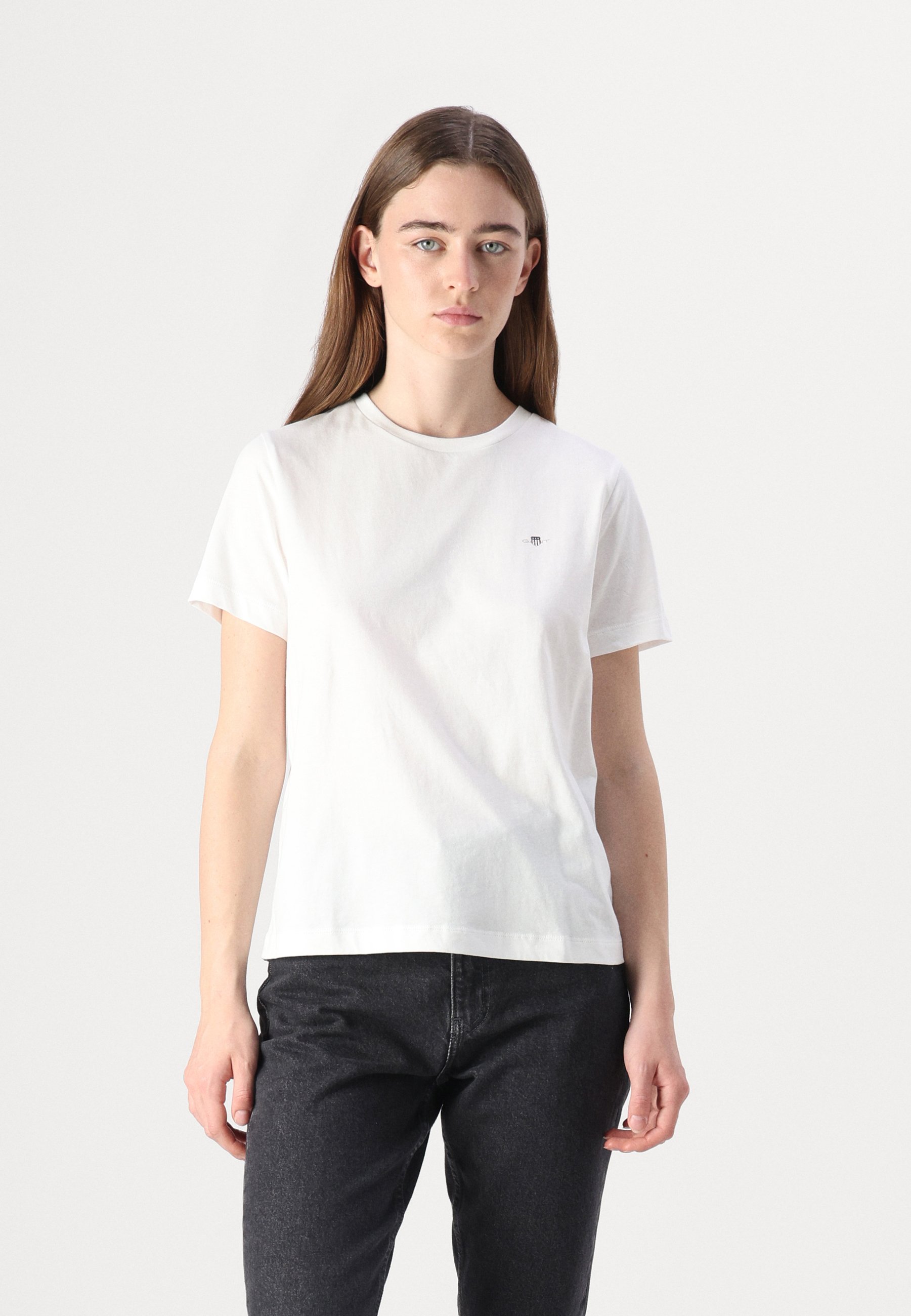 GANT – T-shirt Donna Logo SS – Cotone Classico, Girocollo, Vestibilità Regolare – Colore Non Specificato