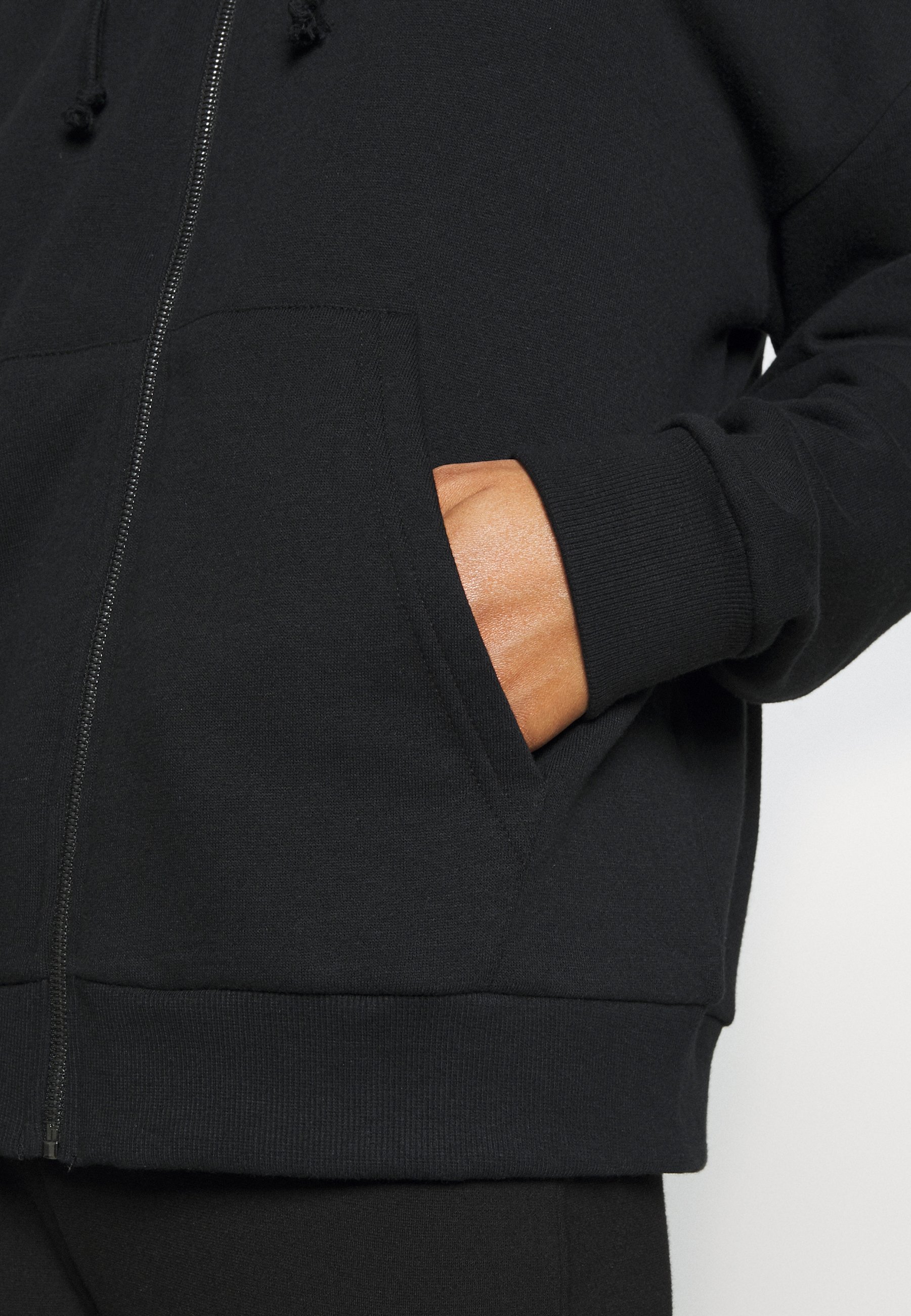 Even&Odd BASIC Oversize Zip up Hoodie Sweatjacke black Even&Odd BASIC Oversize Zip up Hoodie Sweatjacke black