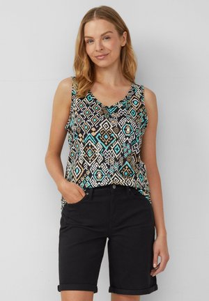 s.Oliver MIT CUT-OUT UND SCHLEIFE - Top - schwarz