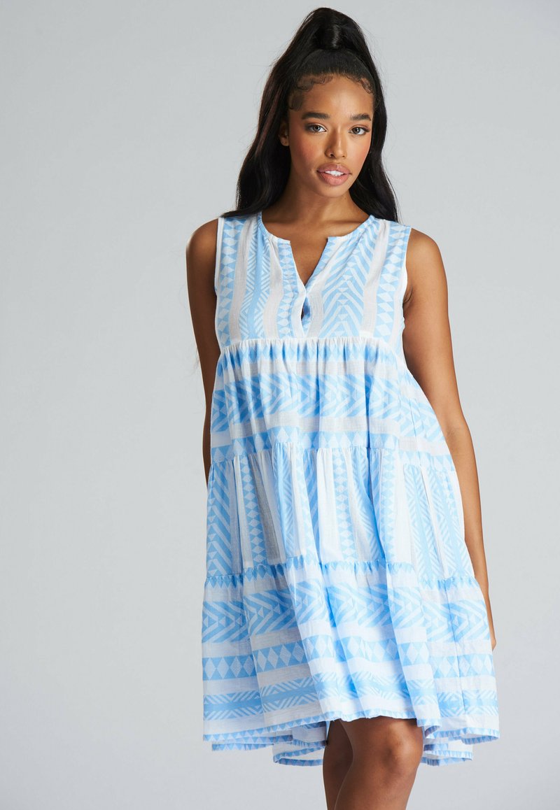 South Beach COVER UP JACQUARD SLEEVELSS - Vardagsklänning - blue