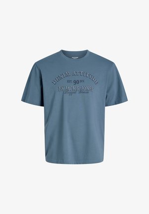 JJEDENVER GRAPHIC TEE SS O-NECK SN PLS - Nyomott mintás póló - blue mirage