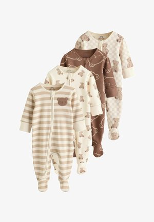 Next, REGULAR FIT -BEAR TWO WAY ZIP 4 PACK - Strampler - brown