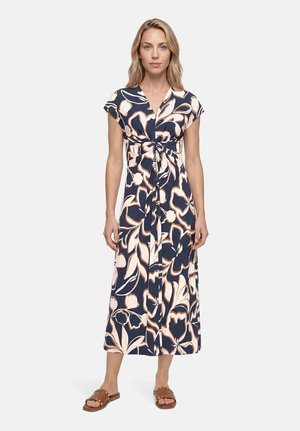 Betty Barclay, BETTY BARCLAY MIT RAFFUNG MIDIKLEID - Robe de jour - dark blue brown
