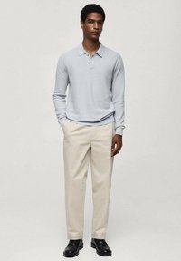 Mango Top s dlhým rukávom - light blue
