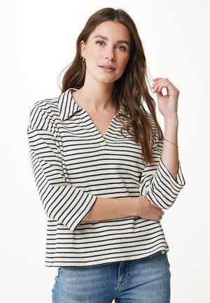 Mexx Polo Collar Cotton Blouse - Poloshirt - off white