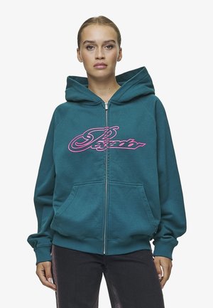 Pegador ANNA - Užtrauktuku užsegamas treningas - washed urban turquoise