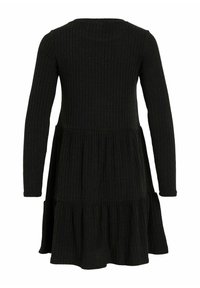 VILA LANGÄRMELIGES - Abito in maglia - black