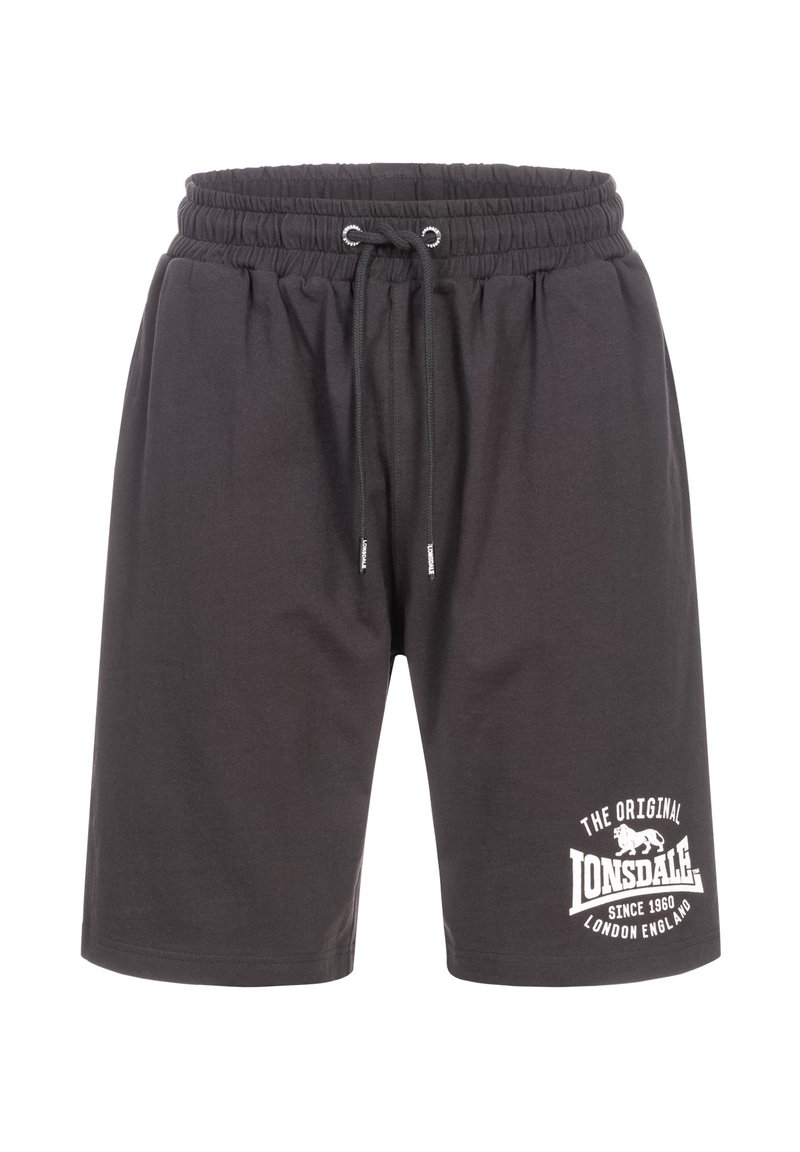 Short De Sport Lonsdale Traprain Homme – Coton/Polyester Respirant, Taille Élastique Avec Cordon, Imprimé Boxe Authentique