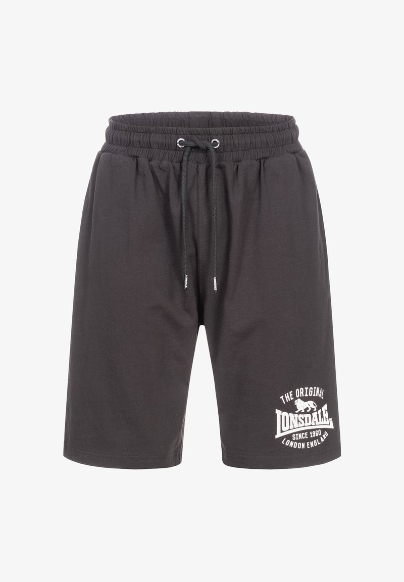Short De Sport Lonsdale Traprain Homme – Coton/Polyester Respirant, Taille Élastique Avec Cordon, Imprimé Boxe Authentique