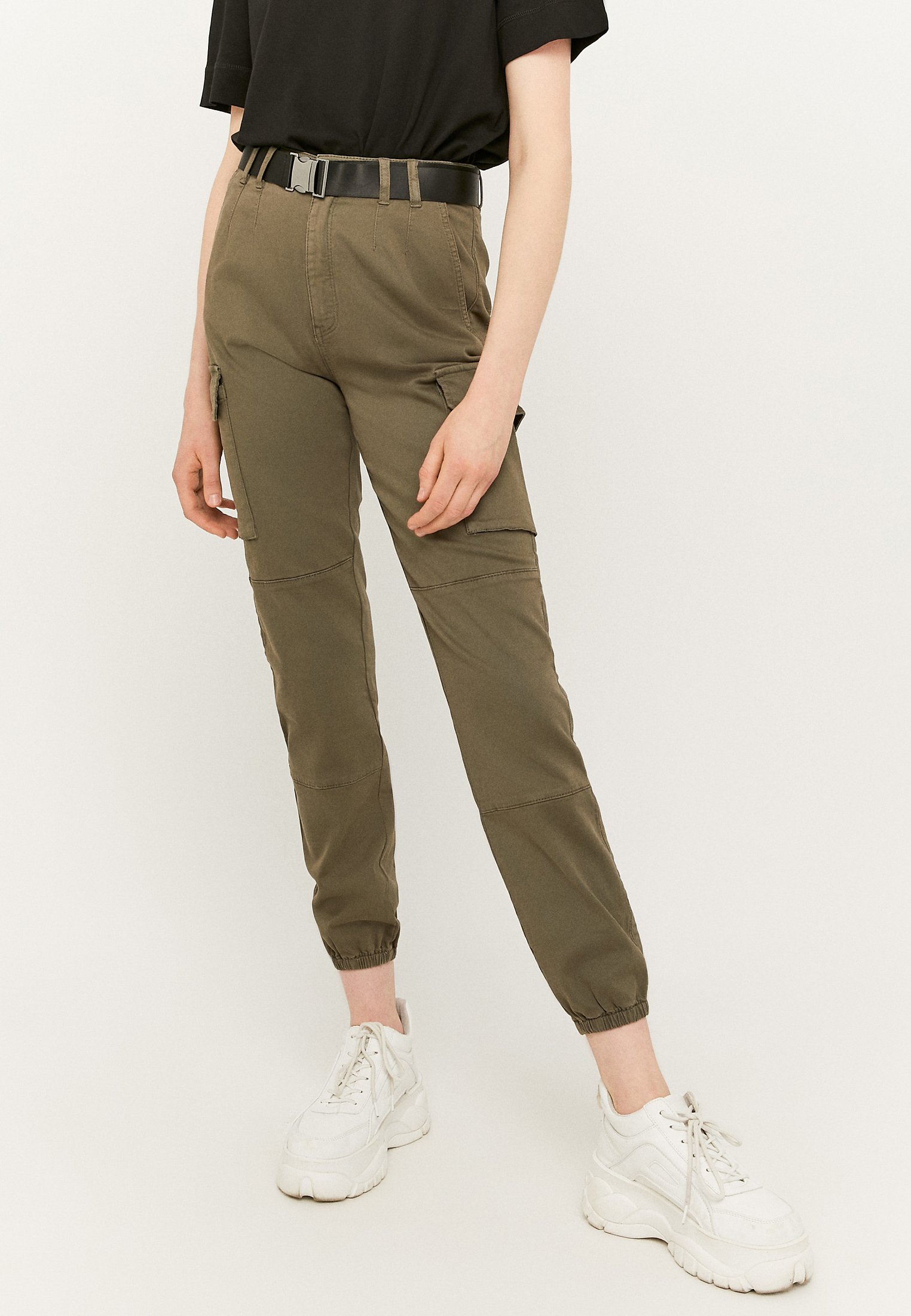 TALLY WEiJL HIGH WAIST - Pantaloni cargo - green/verde - Zalando.it