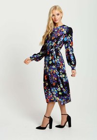 Liquorish SPECKLE FLORAL  - Day dress - black