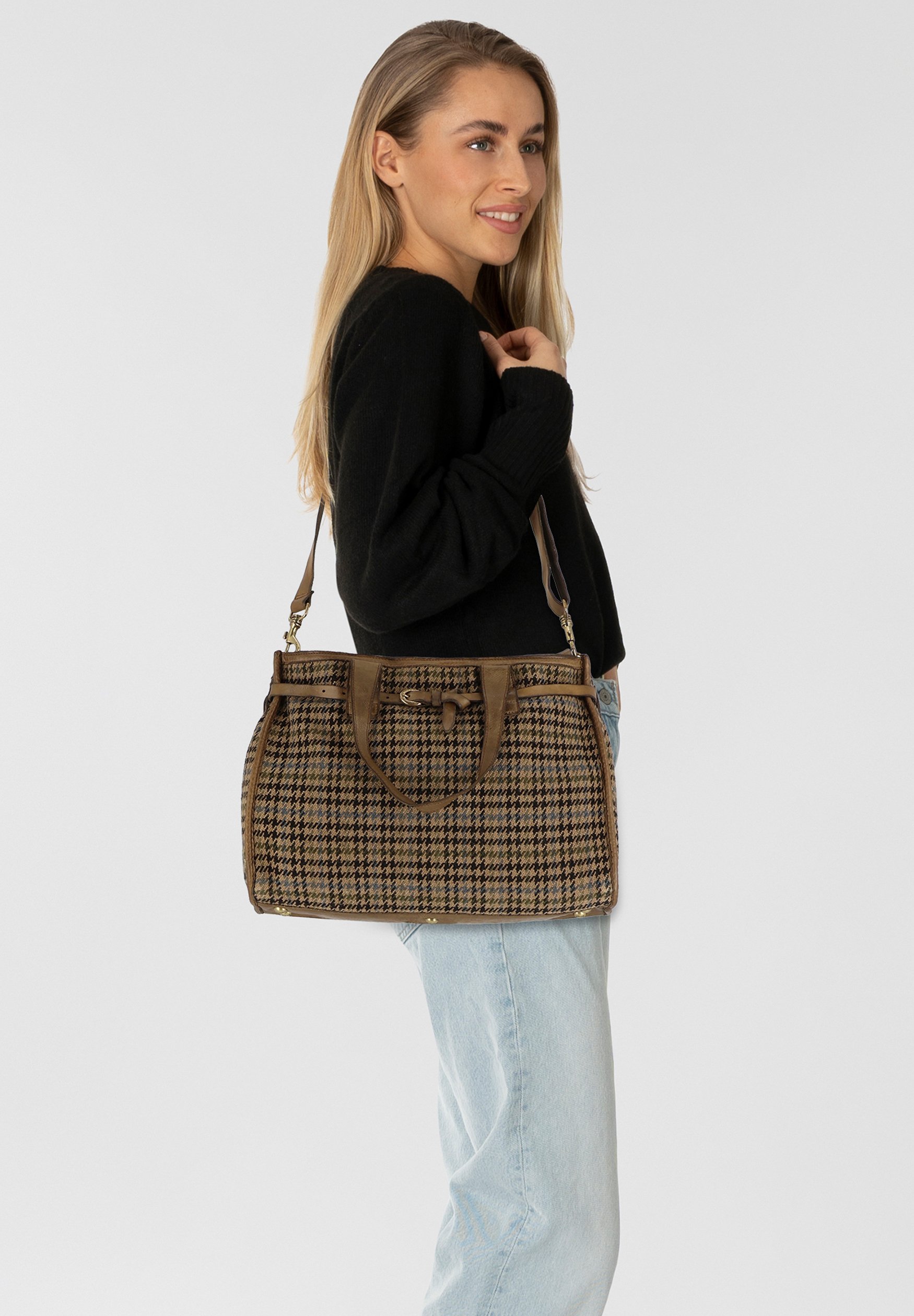 Campomaggi PATRIZIA SHOPPER Shopping Bag beige/nero/beige