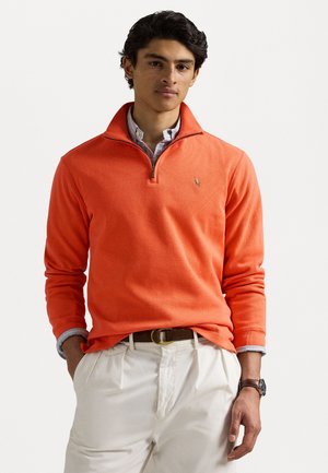 ESTATE RIB QUARTER ZIP PULLOVER - Strikkegenser - spring melon