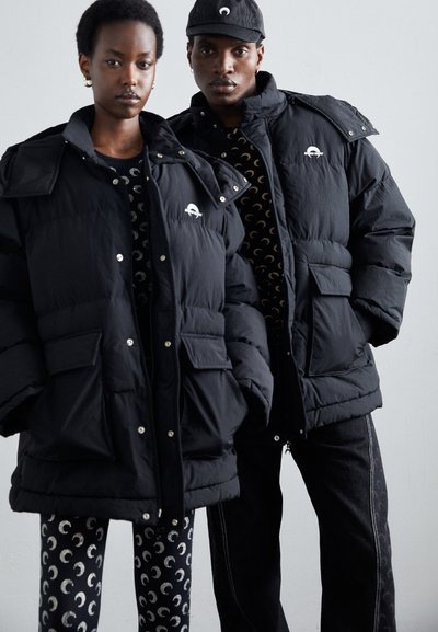 MARINE SERRE SPORT PUFFER COAT UNISEX - Téli dzseki - black
