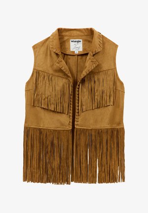Wrangler WRANGLER X LAINEY WILSON FESTIVAL FRINGE VEST - Bodywarmer - bone brown