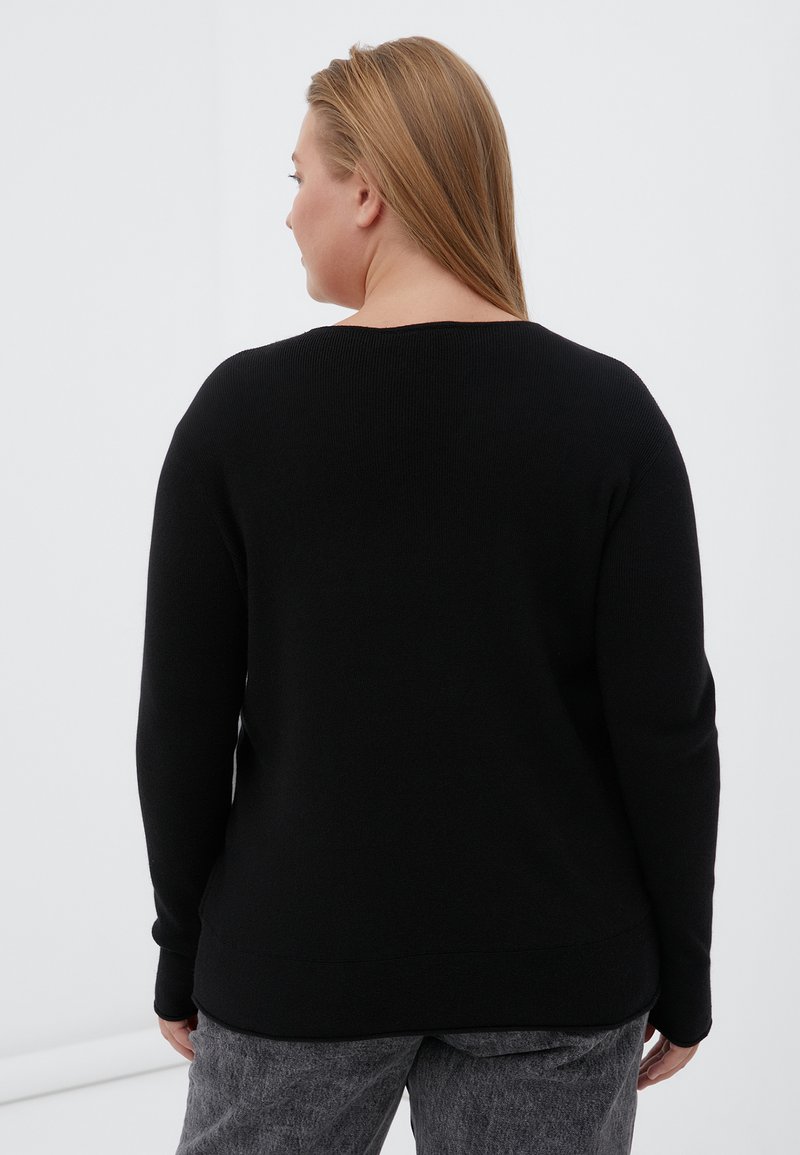 Damen Strickjacken | Finn Flare LANGARM Strickpullover black/schwarz - EP71241 Damen Strickjacken | Finn Flare LANGARM Strickpullover black/schwarz - EP71241