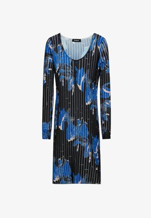 Desigual, MIDI PLEATED - Egyenes szabású ruha - black